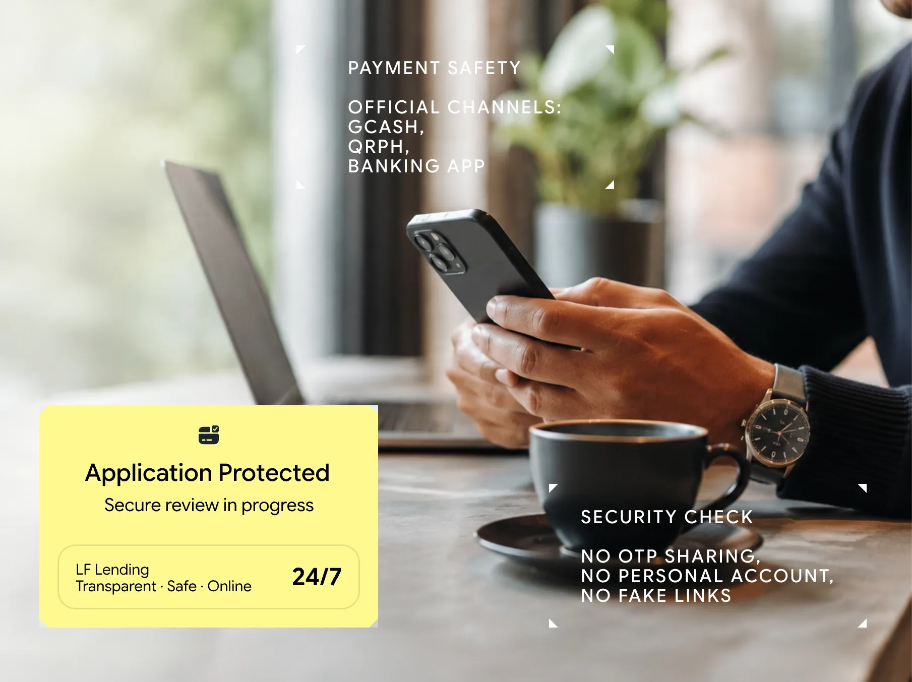 LF Lending — secure mobile lending application protected 24/7