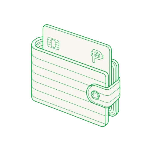 Wallet with card illustration